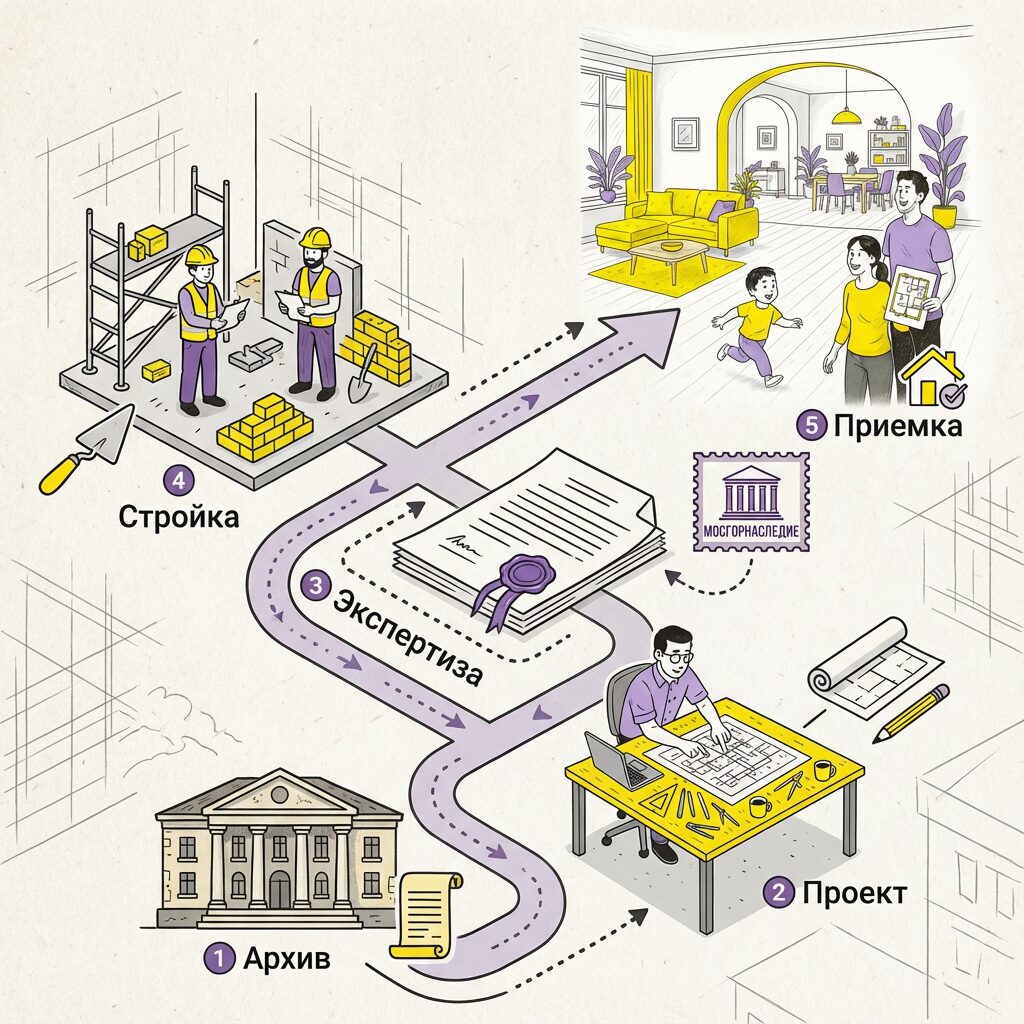 Схема согласования в Мосгорнаследии: от задания до акта приемки