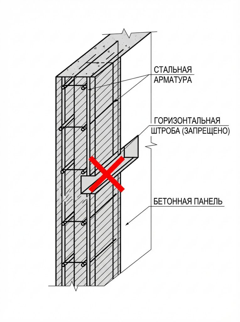 Запрет штробления несущих стен