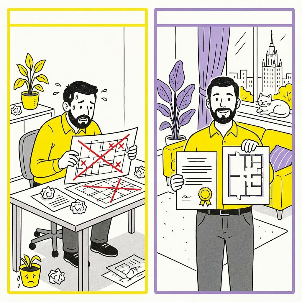 От тревоги к спокойствию Узаконивание перепланировки — до и после